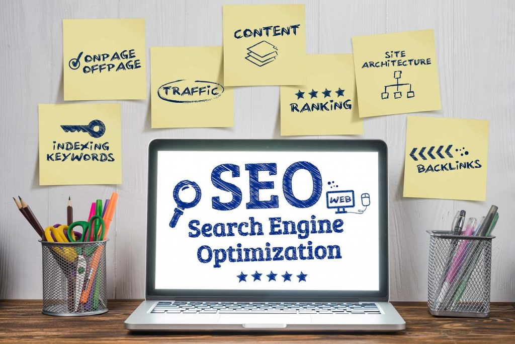 Infographic over slimme SEO-strategieën met stappen voor betere zoekmachineoptimalisatie en online zichtbaarheid